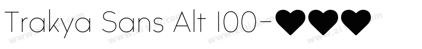 Trakya Sans Alt 100字体转换